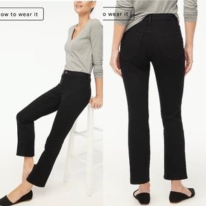 J.Crew Size 35 Flare crop black jean in all-day stretch Style BT057 NWT Workwear